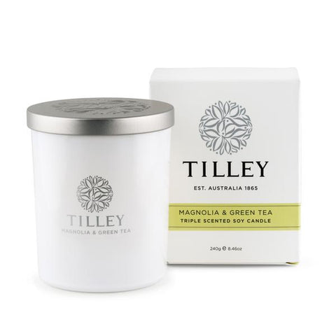 MAGNOLIA & GREEN TEA TRIPLE SCENTED SOY CANDLE 240GR